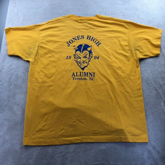 Fruit Of The Loom Mens Jones High Alumni T-Shirt XXXL Yellow Short Sleeve Casual - Picture 12 of 12